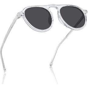 نظارات شمسية مستقطبة كلاسيكية طراز Aviator للنساء والرجال، نظارات شمسية عصرية ذات ظلال دائرية خفيفة الوزن ST7126