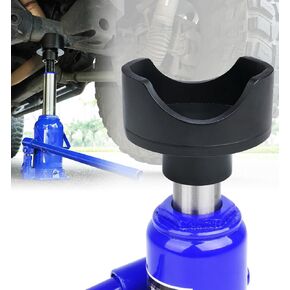 Bottle Style Jack Axle Adapter for 3 Inch Axle Tube, Safe Bottle Floor Jack Lifting Saddle Cradle, for Trailer RV Trucks - Black