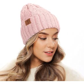 OZERO Winter Beanie Hat Women: Polar Fleece Lined Womens Warm Thermal Slouchy Knit Cap Everyday Daily Wear Beanies for Women