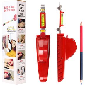 All-in-One Picture Hanging Tool, Picture Hanger, Picture Frame Level Ruler, Portable Picture Leveling and Hanging Tool, Perfect to Hang Pictures, Mirrors, TVs, and Shelves