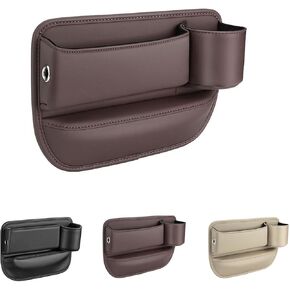 Yaopeing Car Cup Holder Gap Bag,Leather Seat Gap Filler Organizer Storage Box,Portable Multifunction Cup Holder Gap Bag for Drinks Phones Keys(Black,Passenger) in Kuwait