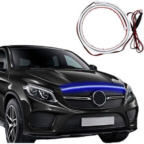 HAOBO Car Hood Light Strip, 12V Led Light Strip, Exterior Flexible Car Strip White Lights, Car Exterior Decoration Accessories Flexible Waterproof Daytime Running Lights for Car, Truck, SUV