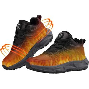 Heated Shoes, Heated Boots for Women with 3 Heating Settings 4000mAh Rechargeable Feet Warmers Winter Heated Insoles Sneakers for Men Outdoor Work Sports Hiking