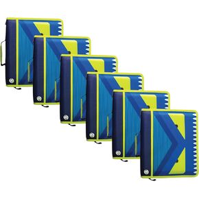 Case-it The Z Shape Zipper Binder - Two Binders in One - Double Sided 1.5 Inch D-Ring - Multiple Pockets - 500 Page Capacity - Comes with Shoulder Strap, Jet Black Z-176