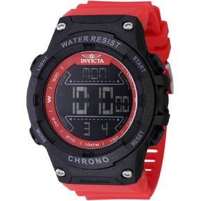 Invicta Racing Men 52mm Plastic Black Black dial Electronic Digital