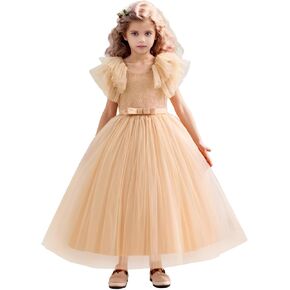 TTYAOVO Pageant Girl Dress Elegant Birthday Party Princess Gown