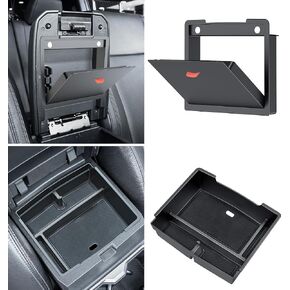 Center Console Organizer Compatible with 2024 2025 Toyota Tacoma (4th Gen) Accessories, Interior Insert Magnet Armrest Box Hidden Secondary Secret Privacy Storage Box Tray Coin Holder, 2 PCS