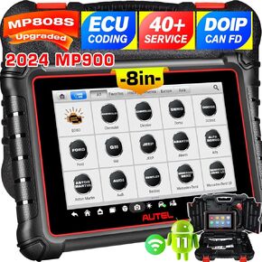 2024 Autel Flagship MaxiPRO MP900, Newer of MS906BT MP808BT PRO MK900 MX900 MK808S, ECU Coding & Bidirectional as MS906 PRO MP900-BT, 3000+ Active Test, 40+ Service, CAN FD & DOIP, WiFi Print, 11.0 OS