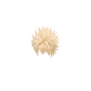 miccostumes Men's Anime Cosplay Wig Light Flax Short Hair With Choppy Bangs Halloween Party