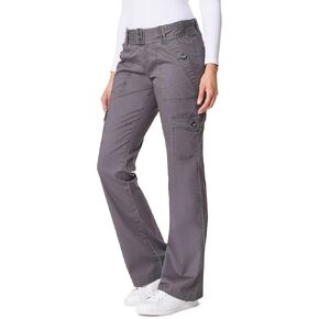 WallFlower Women's Feisty Curvy Cargo Flare Low Rise Belted Insta Stretch Juniors Pants (Standard and Plus)