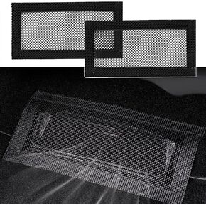 Model Y and Model 3 Under Seat Air Outlet Dust Cover Compatible with Tesla Accessories 2 PCS Back Seat Air Vent Net Rear Seat Air Condition Protector (Black)