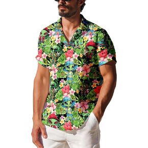 Mens Hawaiian Shirts Short Sleeve Funny Shirts Beach Shirts for Men,Button Down Hawaiian Shirt for Men