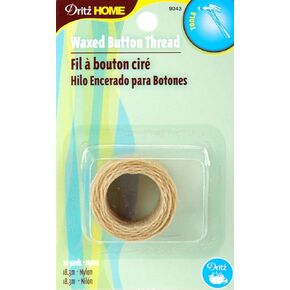 Dritz Home 9043 Waxed Button Thread, 20-Yards,Natural