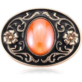 Vintage Western Cowboy Cowgirl Native American Color Synthetic Stone Texas Belt Buckle for Men Women