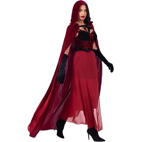 Spooktacular Creations Dark Red Riding Hood Costume Adult, Halloween Costume Women 2024