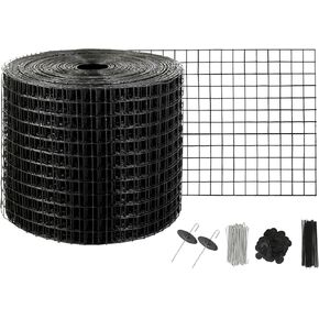 VEVOR Solar Panel Bird Guard 6inch PVC Coated Mesh Roll Kit, Critter Fence,Pigeon Proofing, Black, 6in x 98ft with 100pcs Fasteners, 50pcs Tie Wires in Kuwait