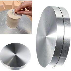 OONAISE 30mm Ceramic Clay Pottery Wheel Throwing Trimming Spinner Tool Trim Stabilizer Metal Rotary Disc Wheel Mini Pottery Finishing Tools Polymer Clay Tools for Potters and Clay Artists Ceramic