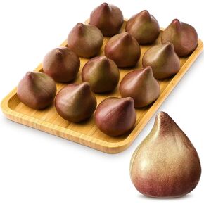 12 Pcs Artificial Fruit Fake Brown Pear Bulk Lifelike Simulation Pears Decorative Fake Fruit Decor Artificial Fruit Model for Photography Props Home Decoration Supermarket Display