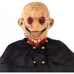 Zombie Mask Halloween Scary Eyeless Zombie Masks Smiling Alien Mask Halloween Costume Cosplay Latex Props