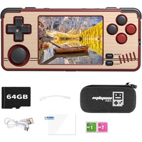 Miyoo A30 Retro Game Console,2.8 Inch IPS Classic System Retro Video Games Consoles,with 128G TF Card and Wireless Networt Handheld Console Casual Game Console(Light Grey)