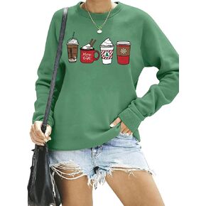 LAZYCHILD Christmas Shirts for Women Merry Christmas Tree Graphic Sweatshirt Xmas Heart Holiday Tops Tee
