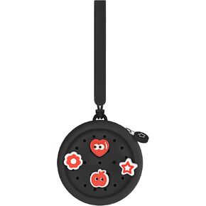 Cute Cartoon Silicone hangable pouch Coin Purse fashionable Daily Accessories Small Round Change Holder Pouch Change Purse (Orange)