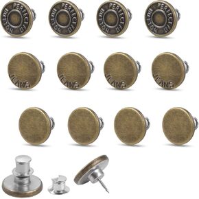 Phinus 30pcs Jean Buttons for Loose Jeans, Buttons for Jeans are Easy to Install Without Tools, Jeans Buttons are Reusable and Free to Adjust The Size of Jeans