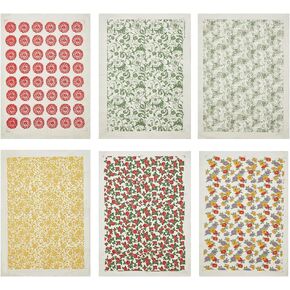 BENECREAT 6 Styles Flower Decals Pottery Transfer Paper, Colorful Pottery Art DIY Sticker Underglaze Flower Paper for Pottery Enamel Decal, 15x21 Inch