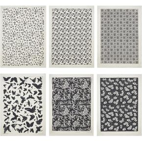 BENECREAT 6 Styles Flower Decals Pottery Transfer Paper, Colorful Pottery Art DIY Sticker Underglaze Flower Paper for Pottery Enamel Decal, 15x21 Inch