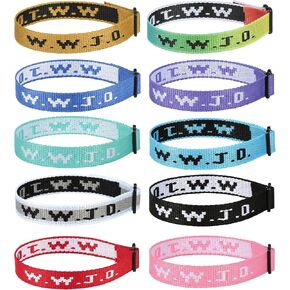 10PCS WWJD Christian Bracelet Pack for Women Men, Christian Gifts Wristbands, WWJD Bracelets - What Would Jesus Do Bracelet