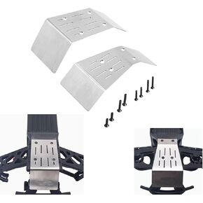 Stainless Steel Front Rear Chassis Armor Guard Skid Plate for ARRMA 1/10 Gorgon 4X2 Mega 550 Brushed Monster Truck Upgraded Parts