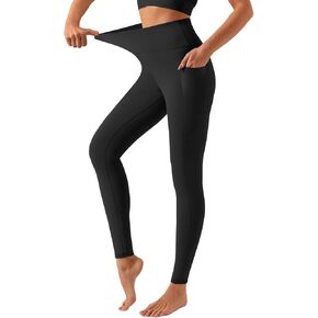 DOTDOG High Waisted Yoga Leggings for Women Tummy Control Legging with 3 Pockets Buttery Soft Compression Workout Yoga Pants