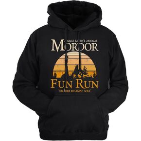 Middle Earth's Annual,Mordor Fun Run,One Does Not Simply Walk Hoodie Sweatshirt Pullover for Men