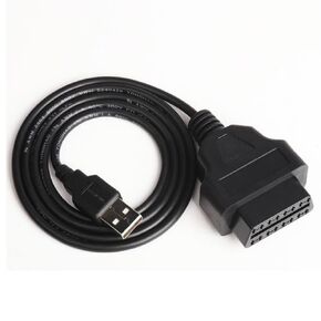 OBD2 Female to USB2.0 Male Cable OBD2 to USB Cable 1M OBD2 Female to USB2.0 Male Cable Car Driving Computer OBD Adapter GPS Power Cable OBD Diagnostic Extension