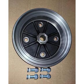 Front Left or Right Brake Hub Drum with Wheel Studs Replacement 41038-0034 for Kawasaki Mule 3000, 3010, 4000 & 4010 UTVs Black