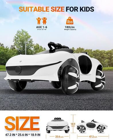 SEALIGHT 12V Kids Ride On Car Truck w/Parent Remote Control, Children Ride On Toy Toddler Electric Vehicle with Double Doors/Safety Belt/LED Lights/Music Player/Bluetooth in Saudi Arabia