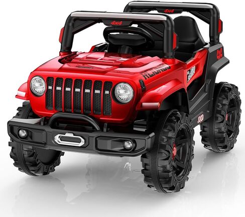 SEALIGHT 12V Kids Ride On Car Truck w/Parent Remote Control, Children Ride On Toy Toddler Electric Vehicle with Double Doors/Safety Belt/LED Lights/Music Player/Bluetooth in Saudi Arabia