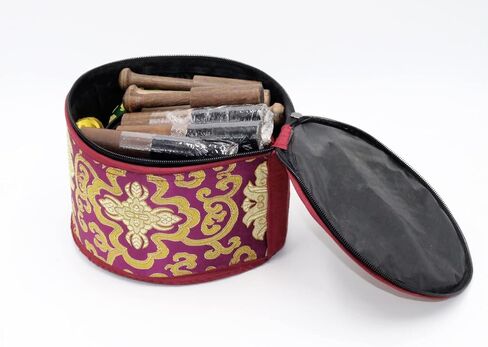 Tibetan Singing Bowl Set of 7 High Sided with Carry Box | Bells for Meditation and Yoga | Sound Therapy Instruments for Relaxation | Singing Bowl Meditation Set for Chakra Healing Gold in Saudi Arabia