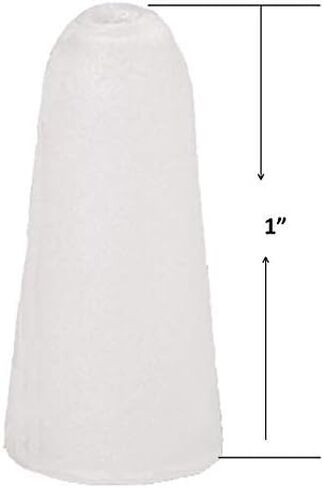 أجهزة أقمشة مذهلة 12 الكمية. شرابات بلاستيكية صغيرة، مخروطية الشكل، بيضاء in Kuwait