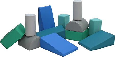 Factory Direct Partners 12273-AS SoftScape Toddler Builder Set, Colorful Soft Foam Playtime Building Blocks for Infants and Kids (12-Piece Set) - Assorted in Saudi Arabia