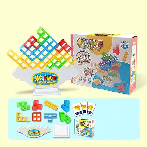 LiangCuber 32PCS Tetra Tower Game,Balance Game Team Building Blocks,Blocks Game for Kids & Adults Team Building Blocks Toy (32PCS Edition) in Saudi Arabia