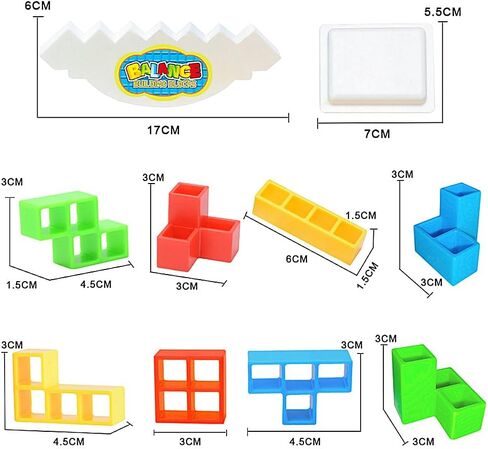 LiangCuber 32PCS Tetra Tower Game,Balance Game Team Building Blocks,Blocks Game for Kids & Adults Team Building Blocks Toy (32PCS Edition) in Saudi Arabia