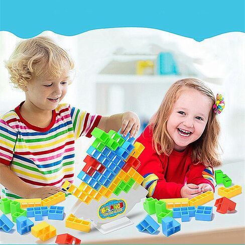 LiangCuber 32PCS Tetra Tower Game,Balance Game Team Building Blocks,Blocks Game for Kids & Adults Team Building Blocks Toy (32PCS Edition) in Saudi Arabia
