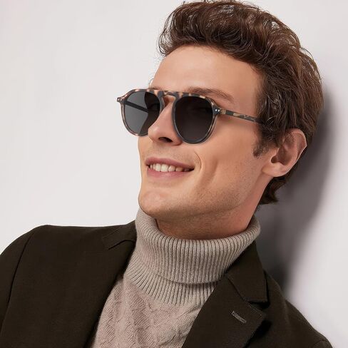 نظارات شمسية مستقطبة كلاسيكية طراز Aviator للنساء والرجال، نظارات شمسية عصرية ذات ظلال دائرية خفيفة الوزن ST7126 in Saudi Arabia