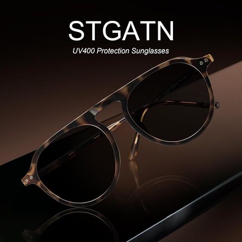 نظارات شمسية مستقطبة كلاسيكية طراز Aviator للنساء والرجال، نظارات شمسية عصرية ذات ظلال دائرية خفيفة الوزن ST7126 in Saudi Arabia