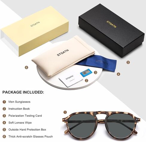 نظارات شمسية مستقطبة كلاسيكية طراز Aviator للنساء والرجال، نظارات شمسية عصرية ذات ظلال دائرية خفيفة الوزن ST7126 in Saudi Arabia