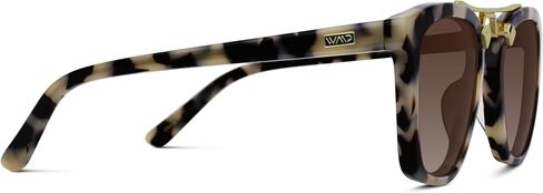 WearMe Pro Polarized Vintage Large Square Womens Sunglasses with Metal Double-Bar Bridge in Kuwait