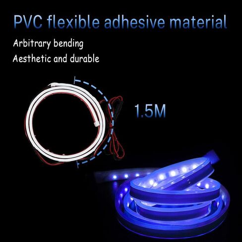 HAOBO Car Hood Light Strip, 12V Led Light Strip, Exterior Flexible Car Strip White Lights, Car Exterior Decoration Accessories Flexible Waterproof Daytime Running Lights for Car, Truck, SUV in Kuwait
