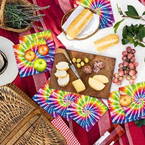 40Pcs Tie Dye Party Napkins Tie Dye Theme Party Paper Napkins Disposable Party Napkins Set Tie Dye Paper Luncheon Napkins Tie Dye Theme Party Supplies in Saudi Arabia