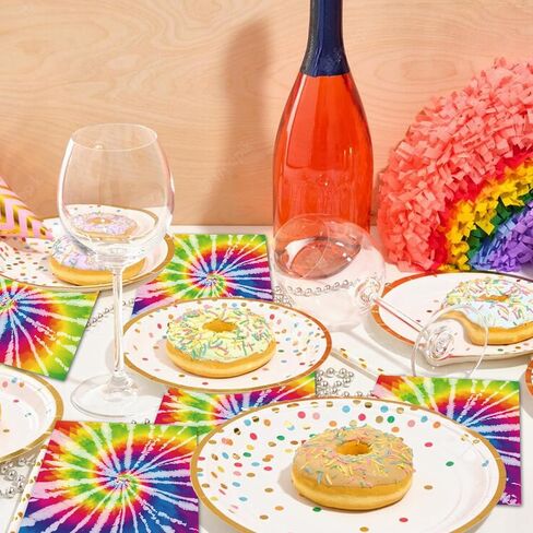 40Pcs Tie Dye Party Napkins Tie Dye Theme Party Paper Napkins Disposable Party Napkins Set Tie Dye Paper Luncheon Napkins Tie Dye Theme Party Supplies in Saudi Arabia